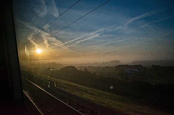 Set of Three#3 Sunrise From Train.